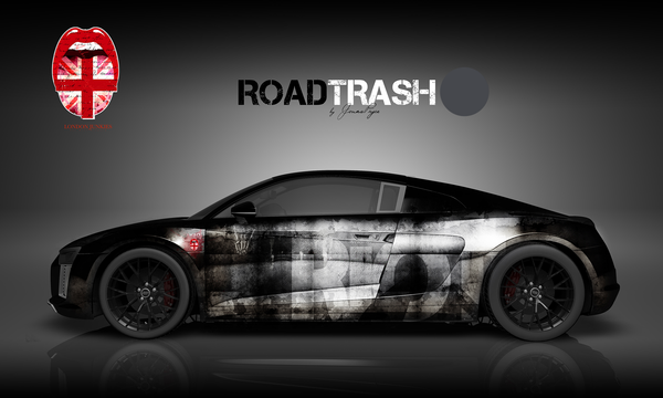 Audi R8 Gumball Edition Car Wrapping Design "Road Trash"