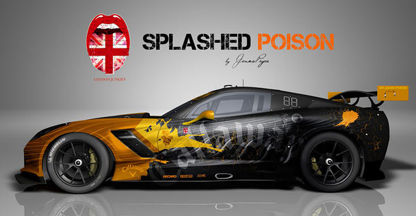 Splashed Poison Corvette Vollverklebung