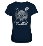 Natural Born Grillers Ladies Organic V-Neck Shirt