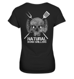 Natural Born Grillers Ladies Organic V-Neck Shirt