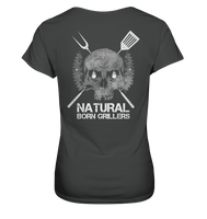 Natural Born Grillers Ladies Organic V-Neck Shirt